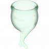 Набор менструальных чаш 2 шт SATISFYER FEEL SECURE MENSTRUAL CUP LIGHT GREEN J1766-1