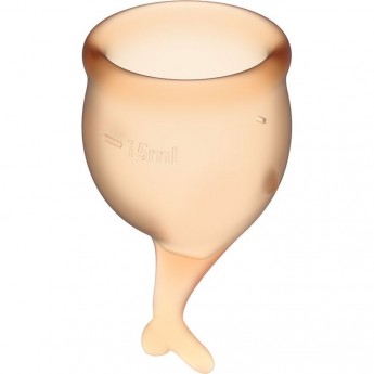 Набор менструальных чаш 2 шт SATISFYER FEEL SECURE MENSTRUAL CUP ORANGE