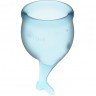 Набор менструальных чаш 2 шт SATISFYER SECURE MENSTRUAL CUP LIGHT BLUE J1766-3