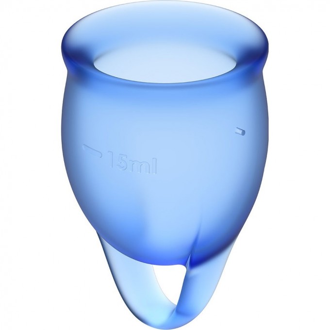 Набор менструальных чаш, 2шт. SATISFYER FEEL CONFIDENT MENSTRUAL CUP DARK BLUE J1762-6