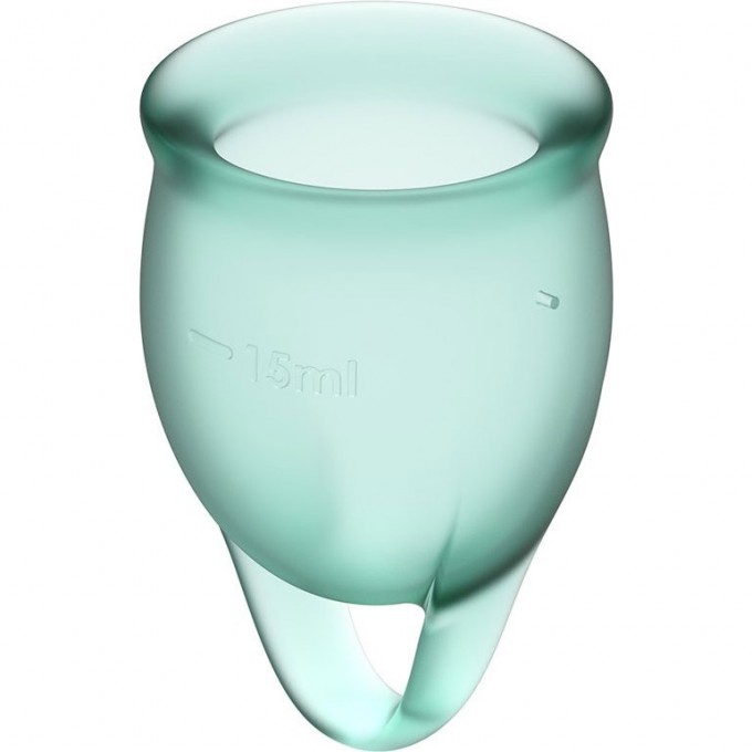 Набор менструальных чаш, 2шт SATISFYER FEEL CONFIDENT MENSTRUAL CUP DARK GREEN J1762-5