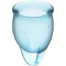 Набор менструальных чаш, 2шт SATISFYER FEEL CONFIDENT MENSTRUAL CUP LIGHT BLUE J1762-3