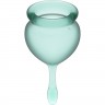Набор менструальных чаш, 2шт SATISFYER FEEL GOOD MENSTRUAL CUP DARK GREEN J1763-5