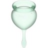 Набор менструальных чаш, 2шт SATISFYER FEEL GOOD MENSTRUAL CUP LIGHT GREEN J1763-1