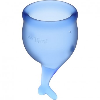 Набор менструальных чаш, 2шт SATISFYER FEEL SECURE MENSTRUAL CUP DARK BLUE