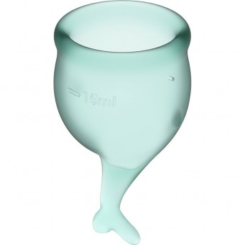 Набор менструальных чаш, 2шт SATISFYER FEEL SECURE MENSTRUAL CUP DARK GREEN
