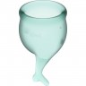 Набор менструальных чаш, 2шт SATISFYER FEEL SECURE MENSTRUAL CUP DARK GREEN J1766-5